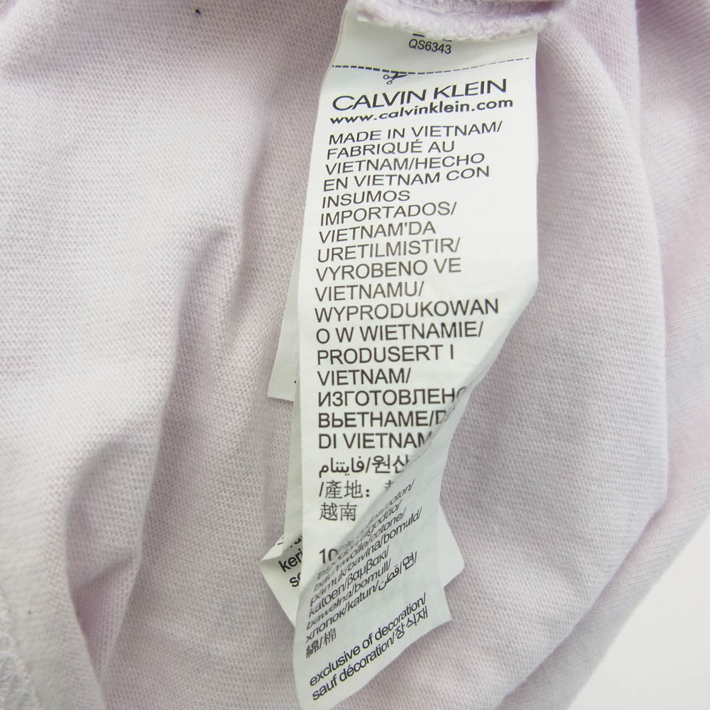 CALVIN KLEIN カルバンクライン 1981 ロゴ プリント 半袖 Tシャツ ピンク系 S【中古】