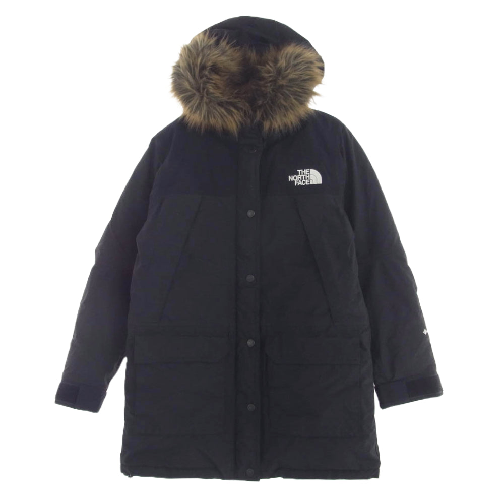 THE NORTH FACE ノースフェイス NDW91935 Moutain Down Coat ファー付き マウンテン ダウン コート ジャケット ブラック系 L【中古】