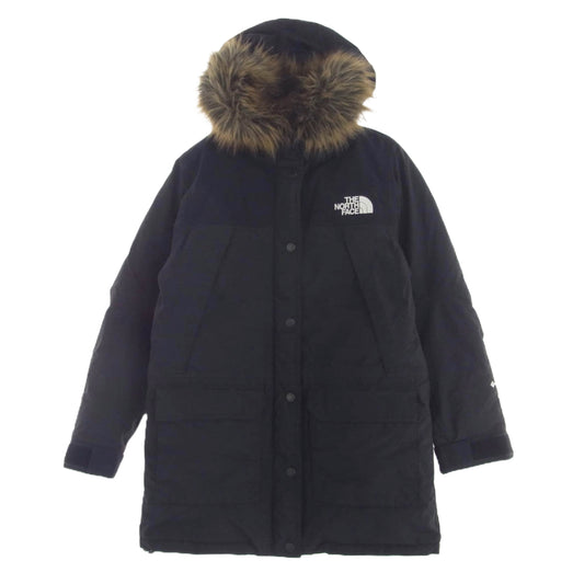 THE NORTH FACE ノースフェイス NDW91935 Moutain Down Coat ファー付き マウンテン ダウン コート ジャケット ブラック系 L【中古】