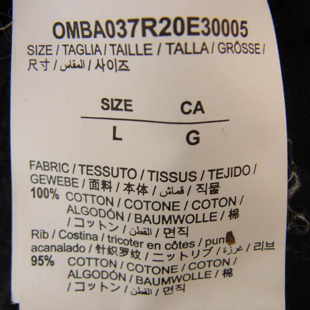 OFF-WHITE オフホワイト 20SS OMBA037R20E30005 DRIPPING ARROWS ドリッピング アロー クロスド アロー クルーネック スウェット ブラック系 L【中古】