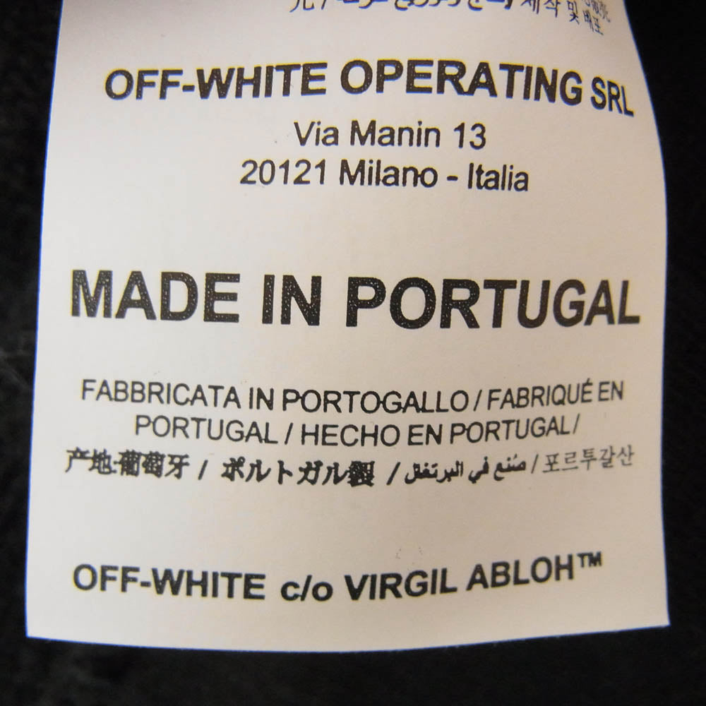 OFF-WHITE オフホワイト 20SS OMBA037R20E30005 DRIPPING ARROWS ドリッピング アロー クロスド アロー クルーネック スウェット ブラック系 L【中古】