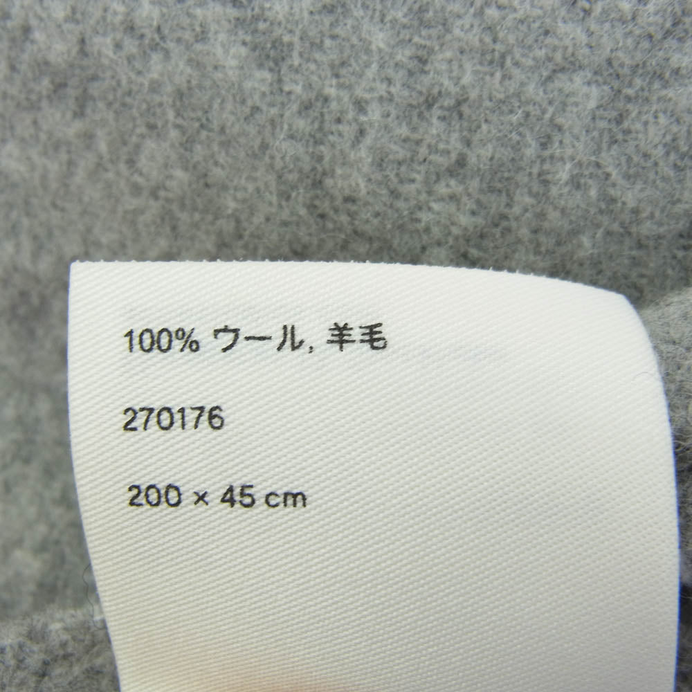 ACNE STUDIOS アクネストゥディオズ 270176 ロゴ ウール フリンジ マフラー ストール グレー系 200×45cm【中古】