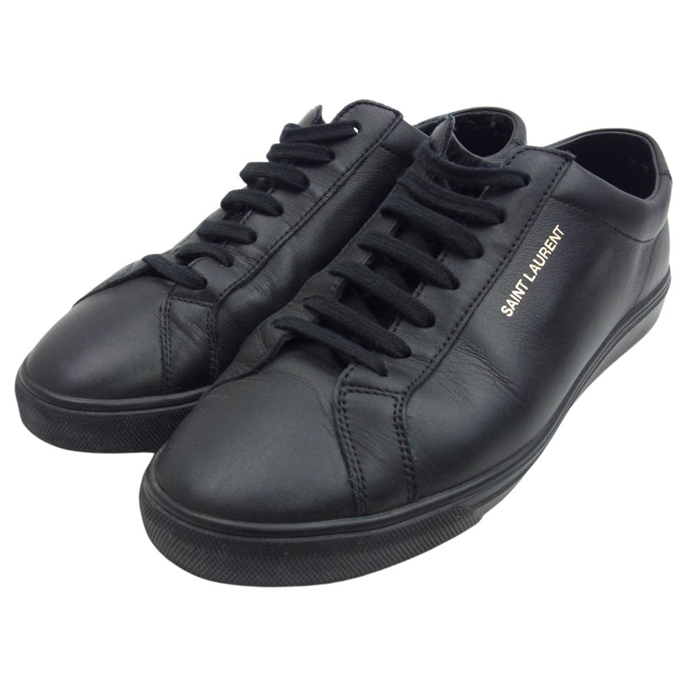 SAINT LAURENT サンローラン 533615 ANDY LOW TOP SL SNEAKER アンディ ロートップ スニーカー ブラック系 39【中古】