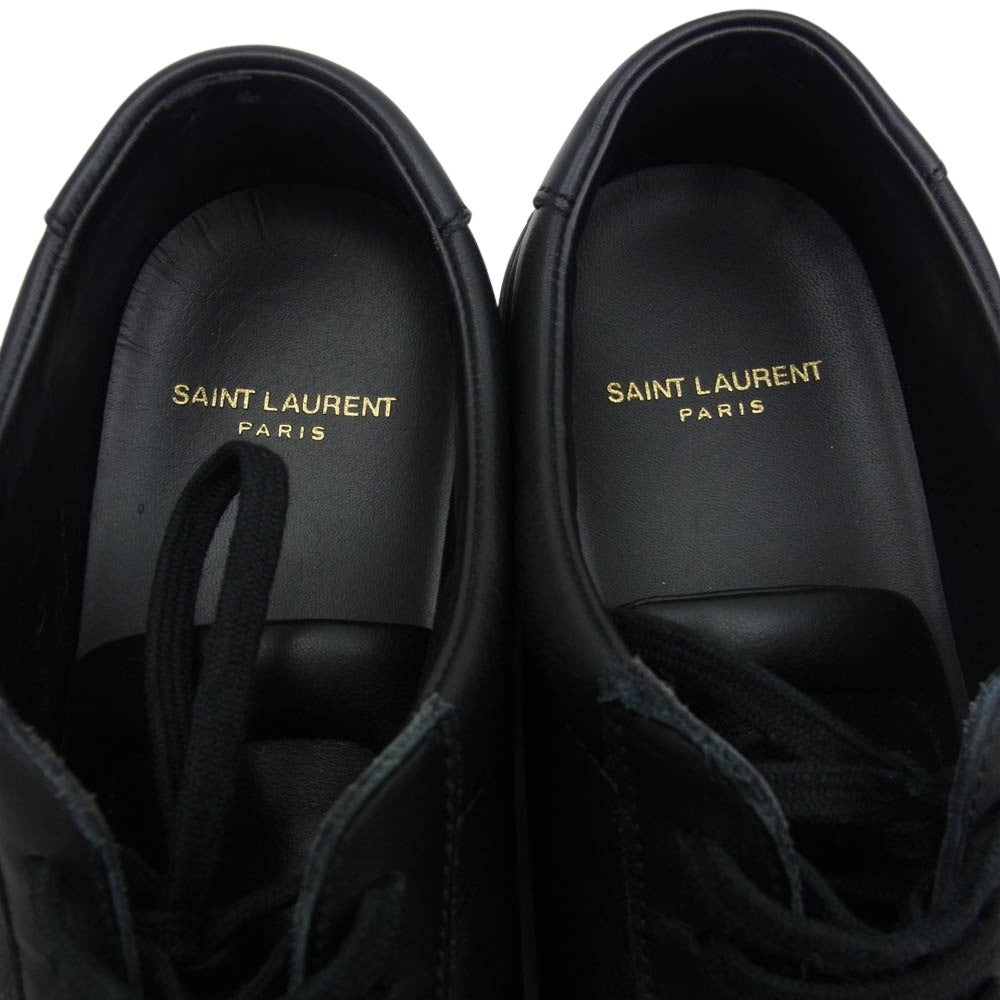 SAINT LAURENT サンローラン 533615 ANDY LOW TOP SL SNEAKER アンディ ロートップ スニーカー ブラック系 39【中古】