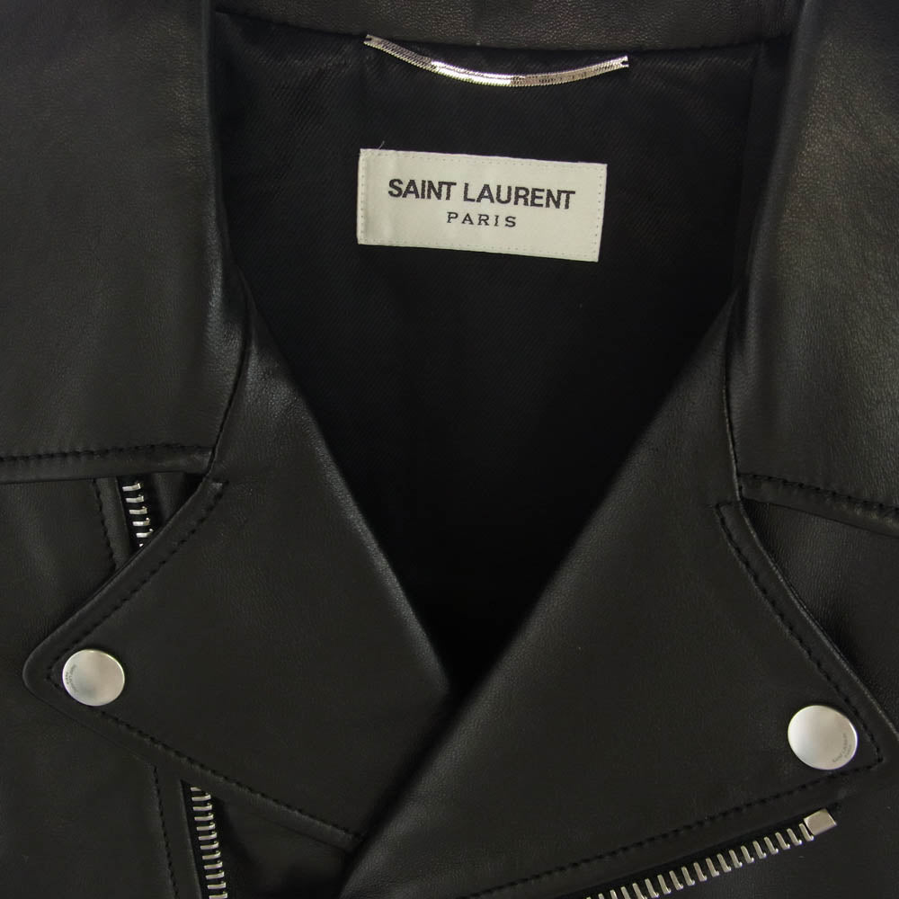 SAINT LAURENT サンローラン 16SS 397290 Y5YA1 エディ期 L01 クラシックモーターサイクル ダブル ライダース レザー ジャケット ブラック系 44【極上美品】【中古】