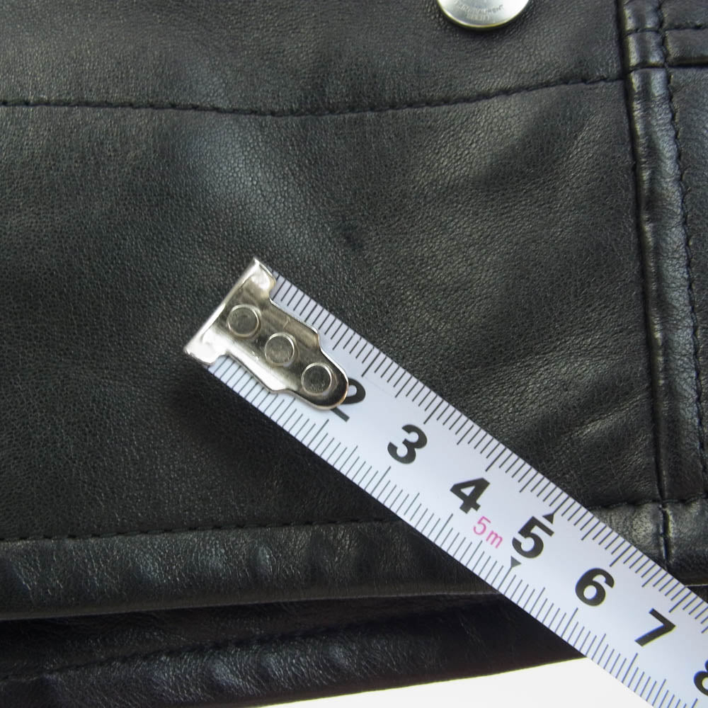 SAINT LAURENT サンローラン 16SS 397290 Y5YA1 エディ期 L01 クラシックモーターサイクル ダブル ライダース レザー ジャケット ブラック系 44【極上美品】【中古】
