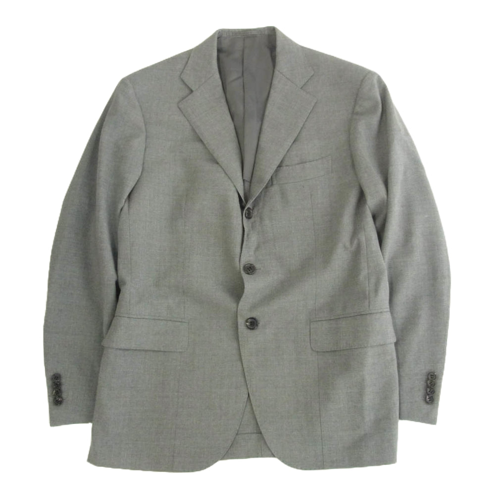 ドメール Tonik Wool トニックウール テーラード ジャケット スラックス スーツ セットアップ グレー系 50 ジャケット48【中古】