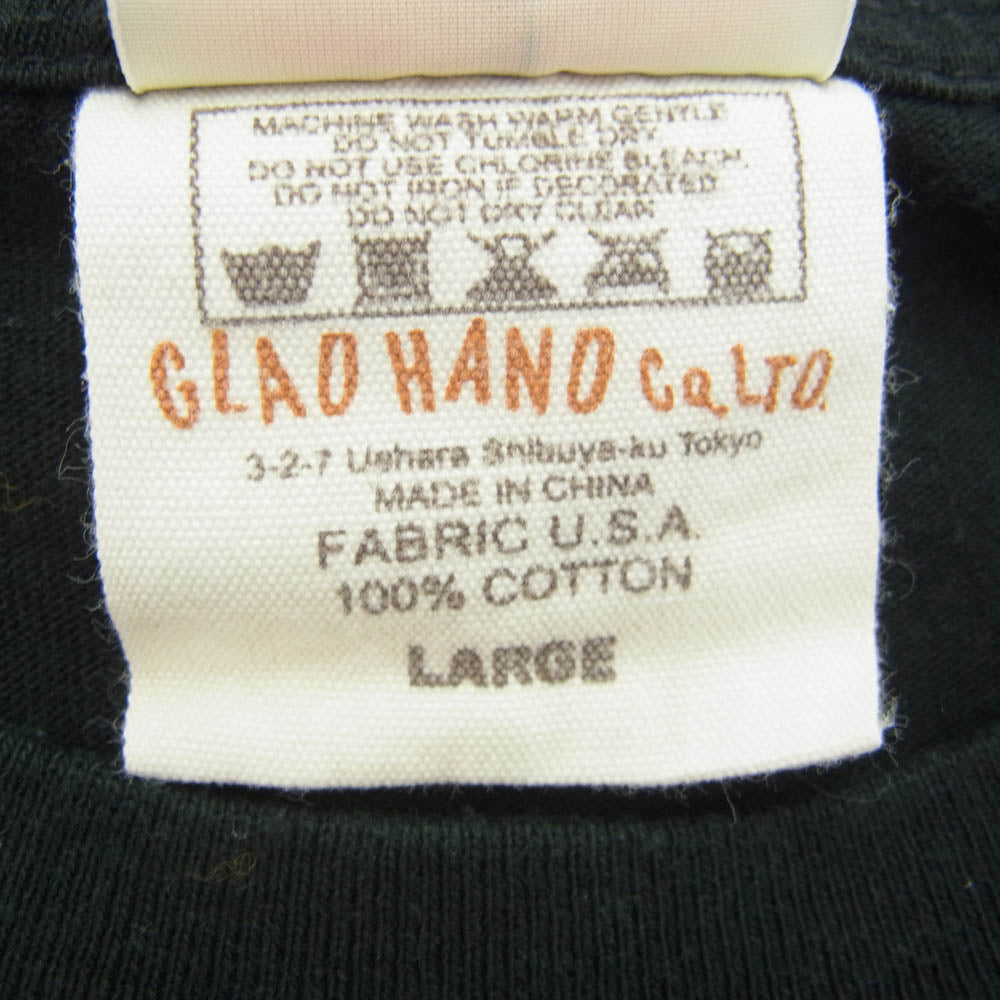 GLADHAND & Co. グラッドハンド クルーネック 半袖 ポケット Tシャツ ブラック系 L【中古】