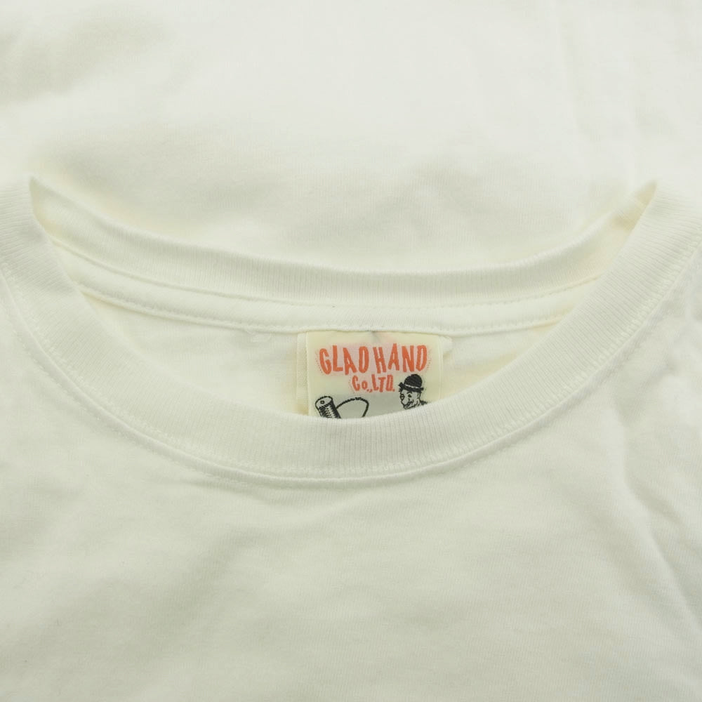 GLADHAND & Co. グラッドハンド クルーネック 半袖 ポケット Tシャツ オフホワイト系 M【中古】
