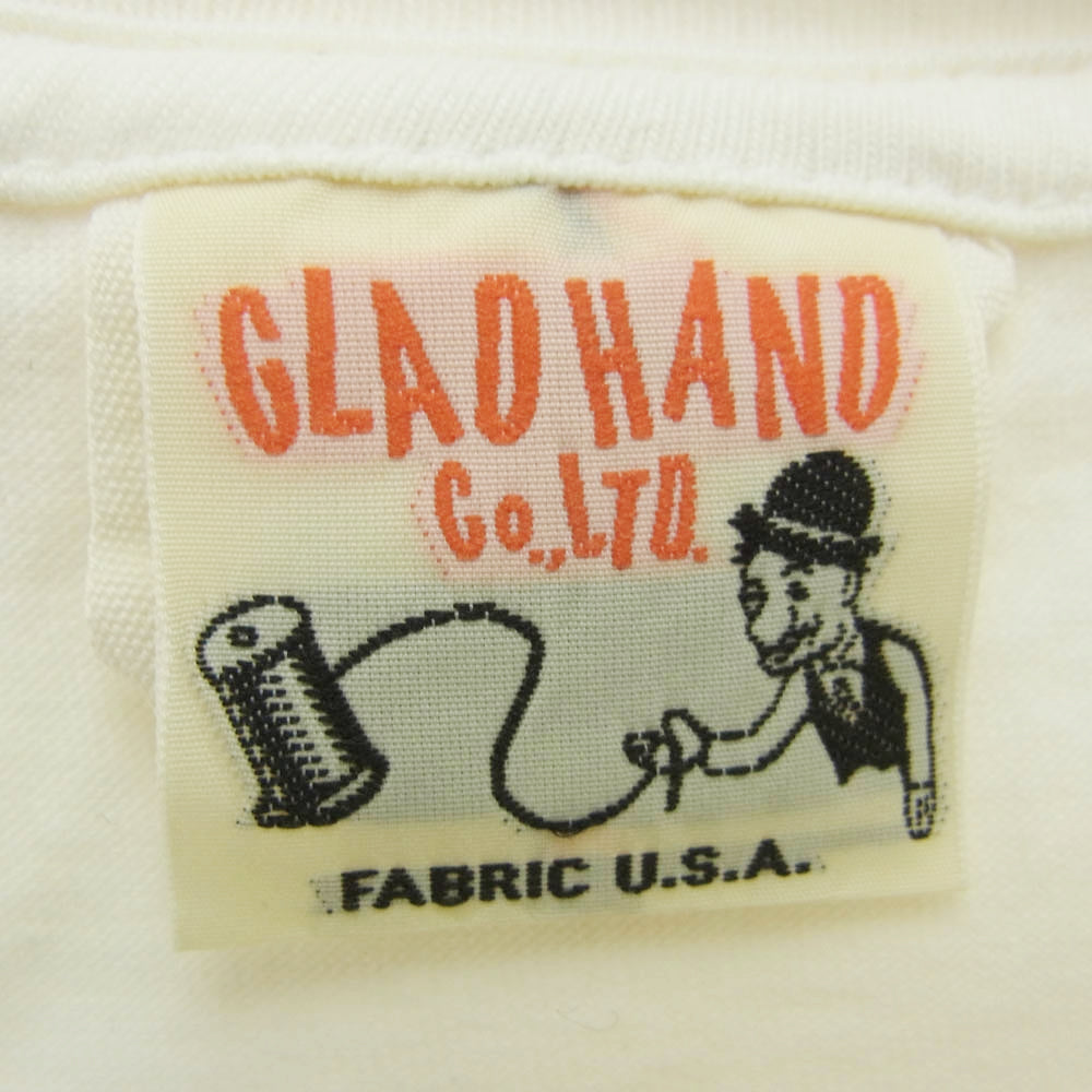 GLADHAND & Co. グラッドハンド クルーネック 半袖 ポケット Tシャツ オフホワイト系 M【中古】