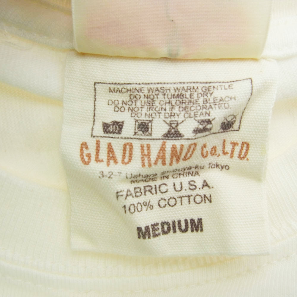 GLADHAND & Co. グラッドハンド クルーネック 半袖 ポケット Tシャツ オフホワイト系 M【中古】