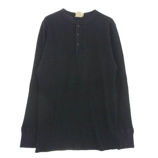 GLADHAND & Co. グラッドハンド ヘンリーネック サーマル 長袖 カットソー ブラック系 M【中古】