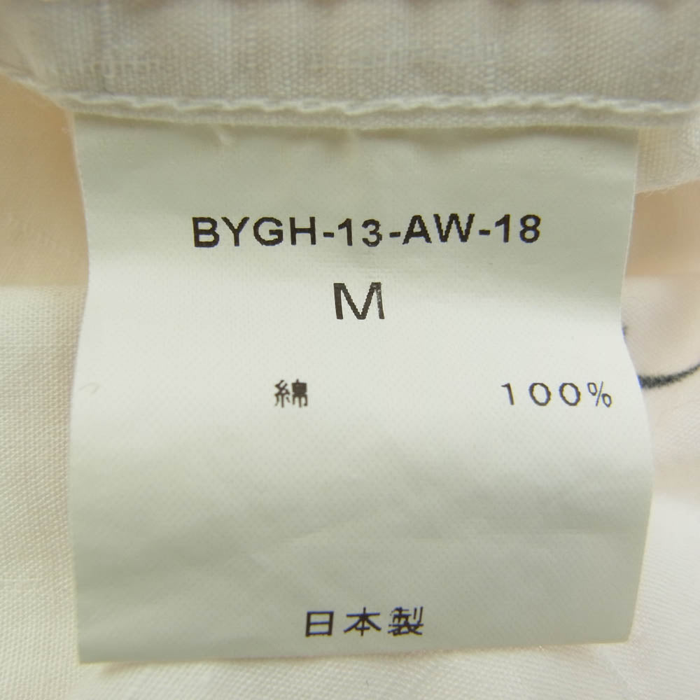 BY GLADHAND バイグラッドハンド 13AW BYGH-13-AW-18 総柄 ボタンダウン 長袖 シャツ オフホワイト系 M【中古】