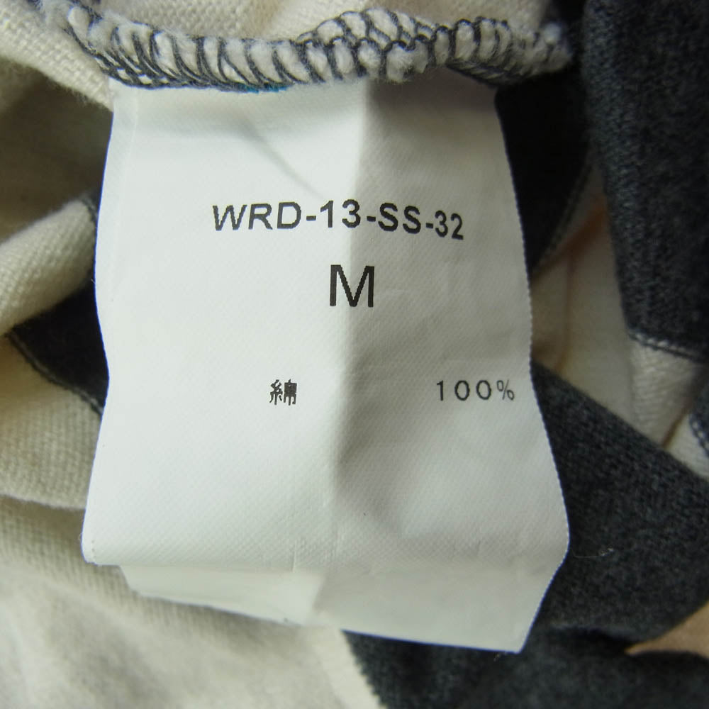 WEIRDO ウィアード 13SS WRD-13-SS-32 ボーダー クルーネック ポケット 半袖 Tシャツ オフホワイト系 グレー系 M【中古】
