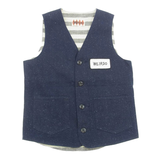 WEIRDO ウィアード 13SS WRD-13-SS-05 ロゴワッペン デニム ベスト ネイビー系 M【中古】