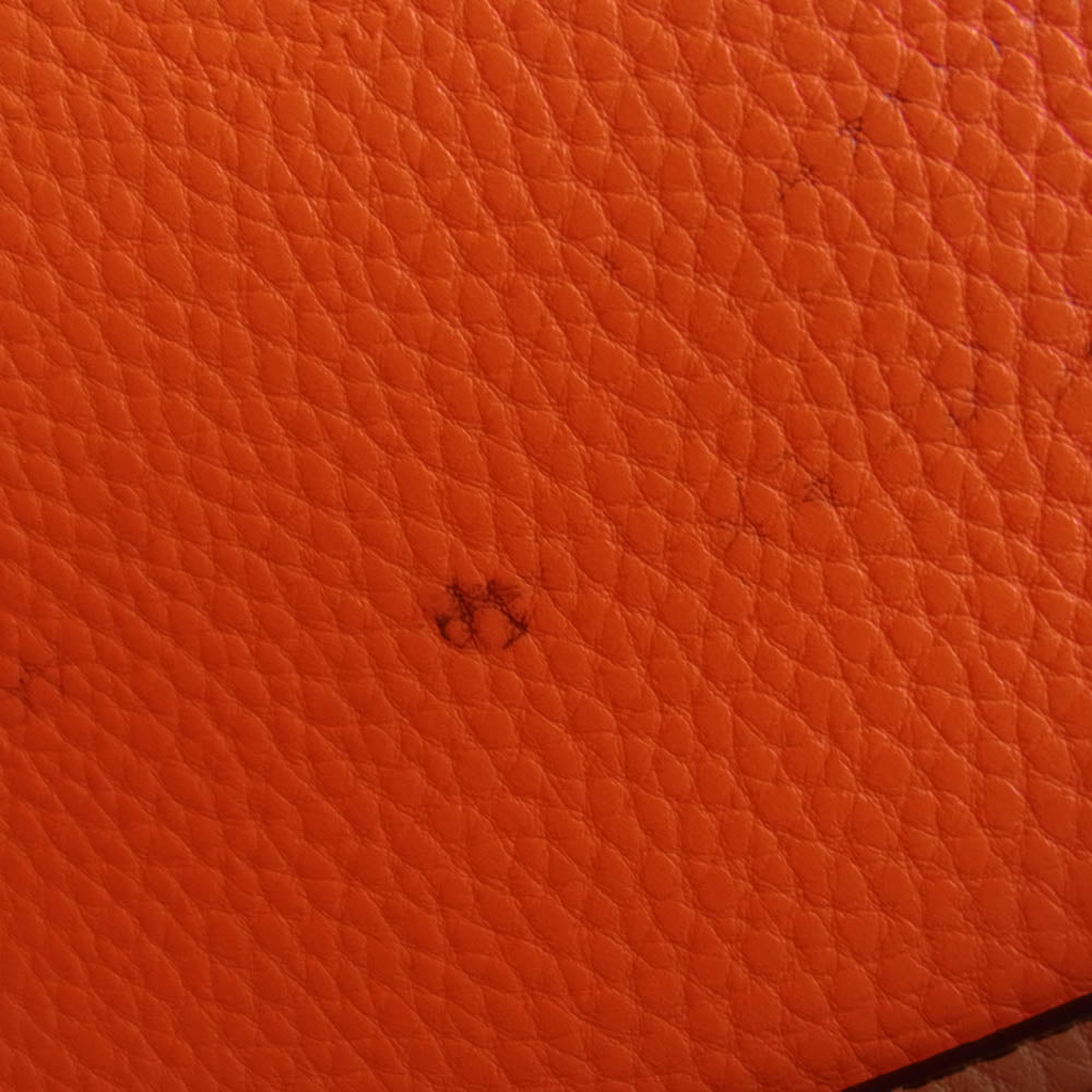 ARMANI アルマーニ 6A074 942034 Exchange エクスチェンジ レザーポーチ付 レザー トート バッグ ベージュ オレンジ ブラウン系【中古】
