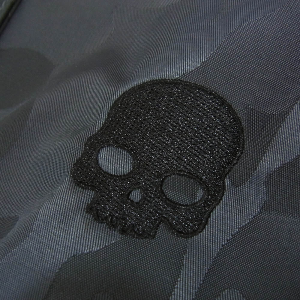 HYDROGEN ハイドロゲン スカル刺繍 迷彩 柄 ナイロン トート バッグ グレー系【中古】