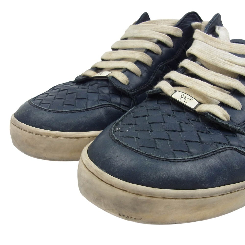 BOTTEGAVENETA ボッテガヴェネタ CL1116 メッシュ イントレチャート ローカット スニーカー ネイビー ネイビー系 表記無し実寸27cm【中古】
