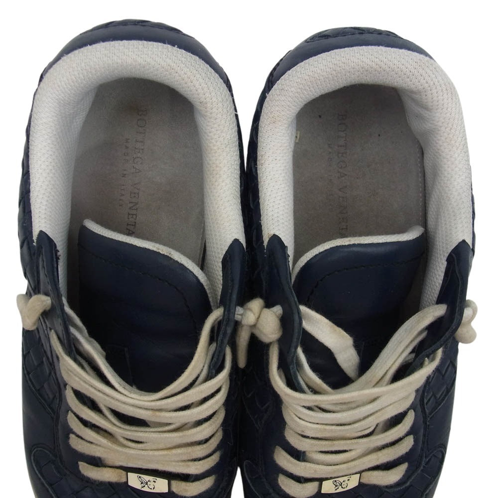 BOTTEGAVENETA ボッテガヴェネタ CL1116 メッシュ イントレチャート ローカット スニーカー ネイビー ネイビー系 表記無し実寸27cm【中古】