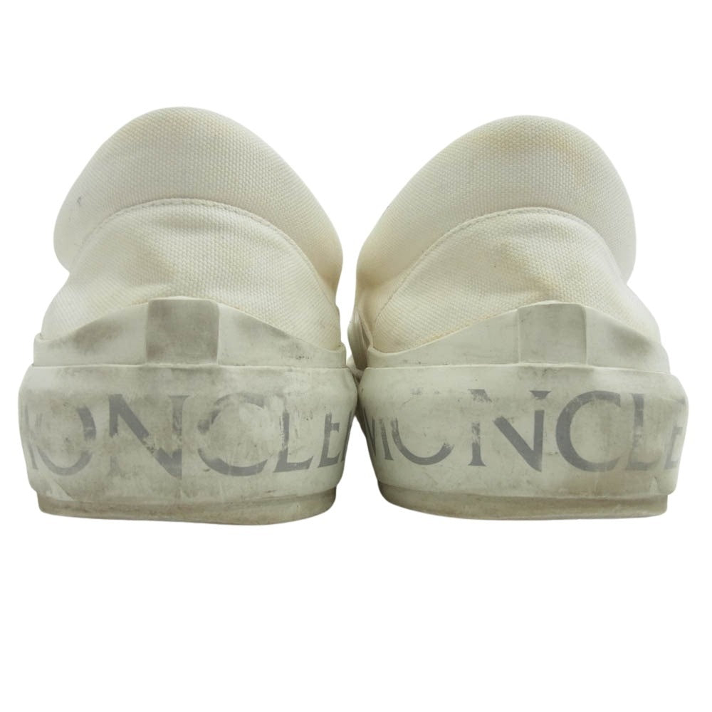 MONCLER モンクレール GLISSIERE TRI SLIP-ON ロゴ スリッポン スニーカー ホワイト ホワイト系 表記無し実寸28cm【中古】