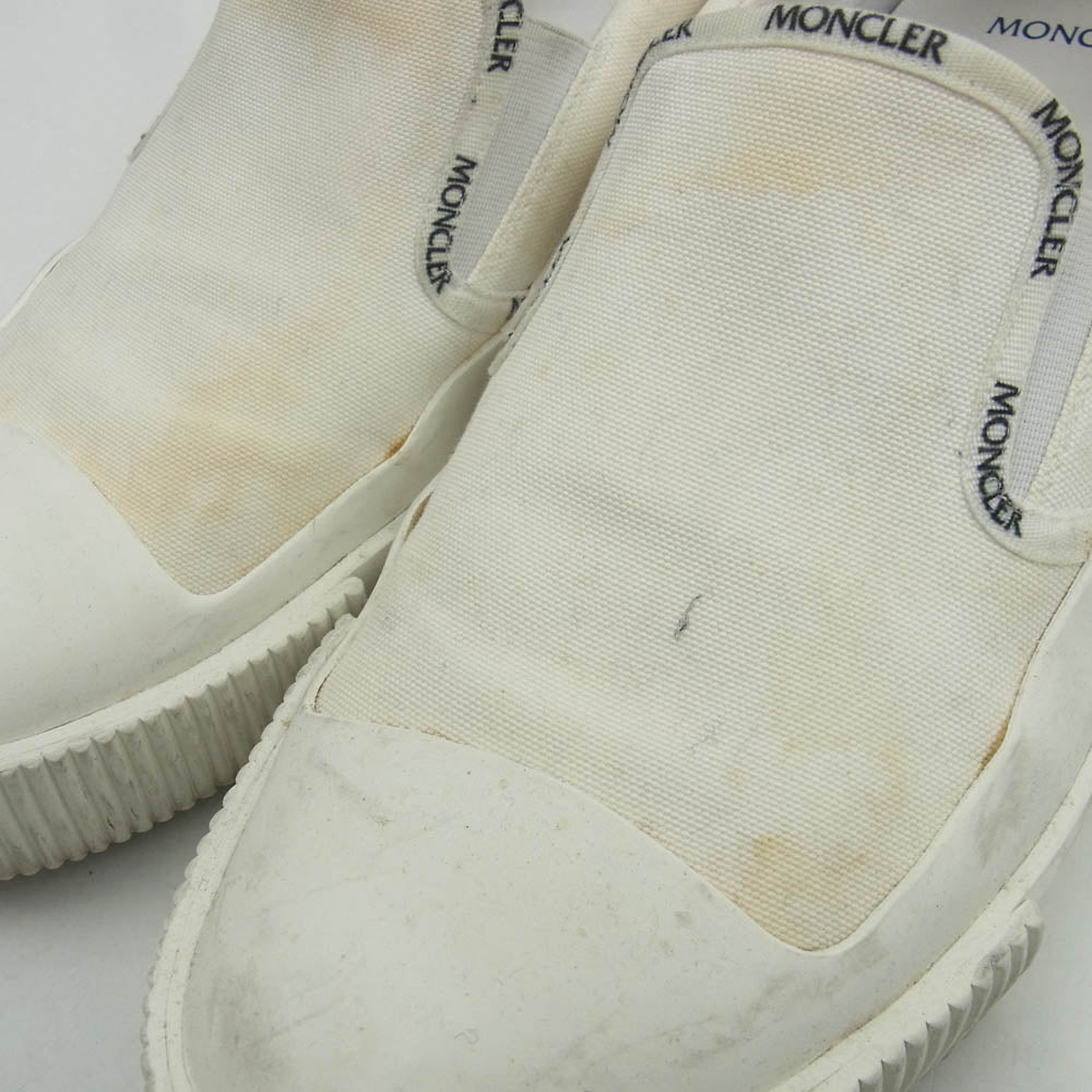 MONCLER モンクレール GLISSIERE TRI SLIP-ON ロゴ スリッポン スニーカー ホワイト ホワイト系 表記無し実寸28cm【中古】