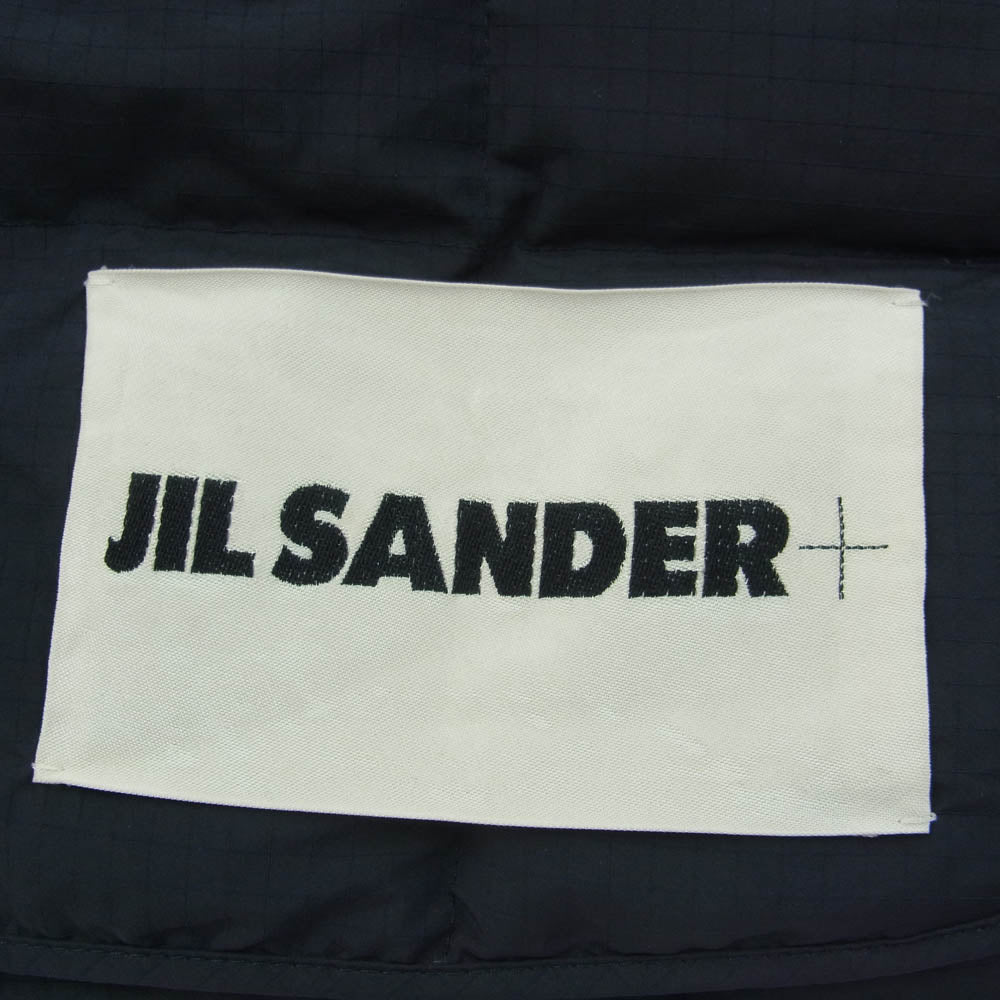 JIL SANDER+ ジルサンダープラス 21AW JPUT590094 キルティング ダウン スカーフ マフラー ネイビー系【中古】