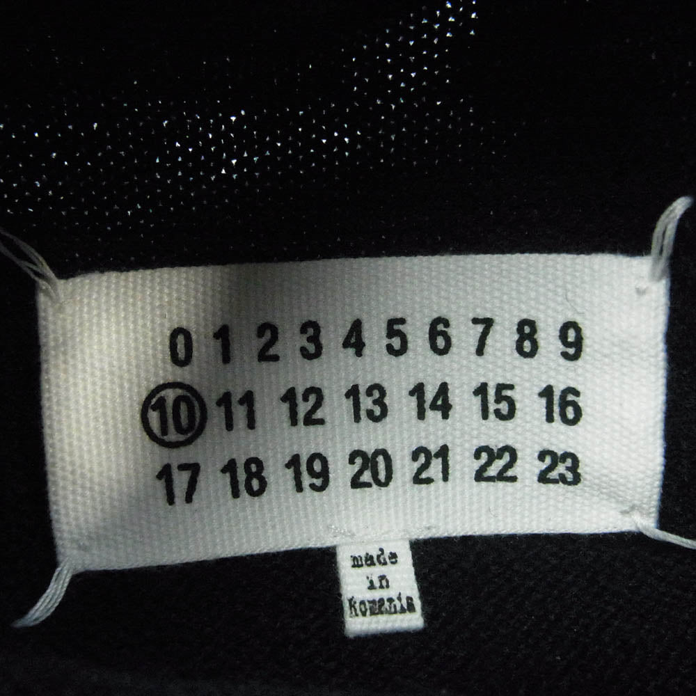 MAISON MARGIELA メゾンマルジェラ 21AW S50HA1029 S17835 スウェード エルボー パッチ ハイネック ウール ニット セーター ネイビー系 S【中古】
