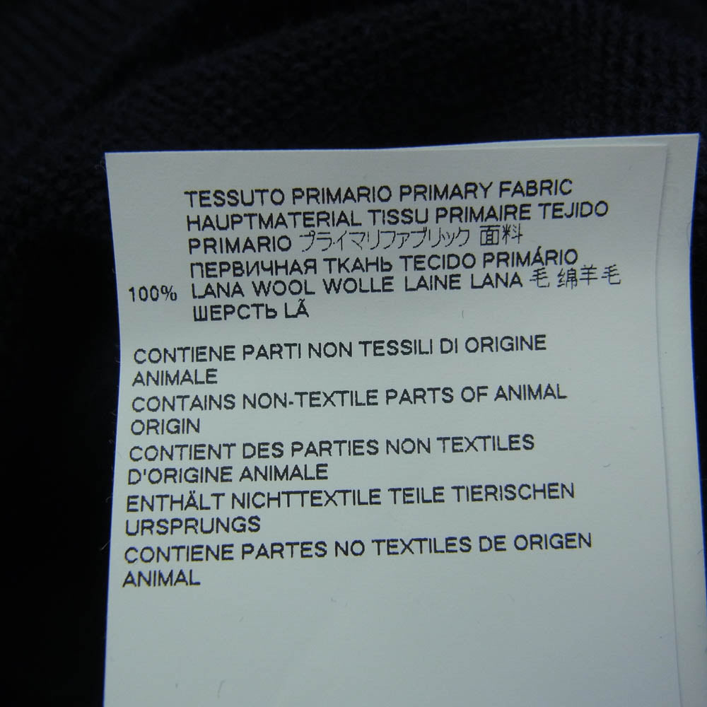 MAISON MARGIELA メゾンマルジェラ 21AW S50HA1029 S17835 スウェード エルボー パッチ ハイネック ウール ニット セーター ネイビー系 S【中古】