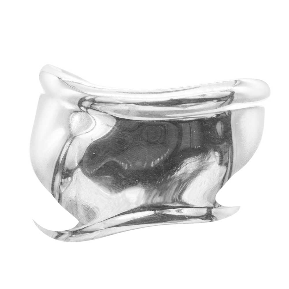 TIFFANY&Co. ティファニー ボーン カフ ミディアム ワイド シルバー バングル シルバー系【中古】