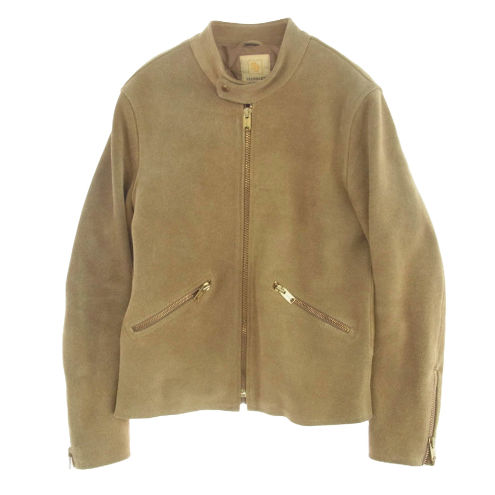 STANDARD CALIFORNIA スタンダードカリフォルニア SD Suede Single Riders Jacket スエード スウェード シングル ライダース ジャケット ベージュ系 M【中古】