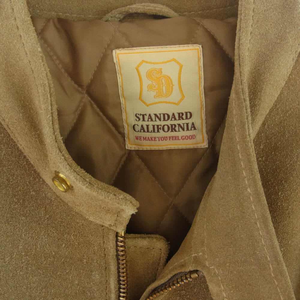 STANDARD CALIFORNIA スタンダードカリフォルニア SD Suede Single Riders Jacket スエード スウェード シングル ライダース ジャケット ベージュ系 M【中古】
