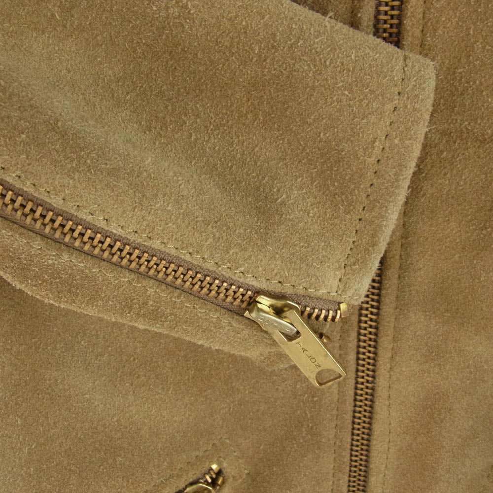 STANDARD CALIFORNIA スタンダードカリフォルニア SD Suede Single Riders Jacket スエード スウェード シングル ライダース ジャケット ベージュ系 M【中古】