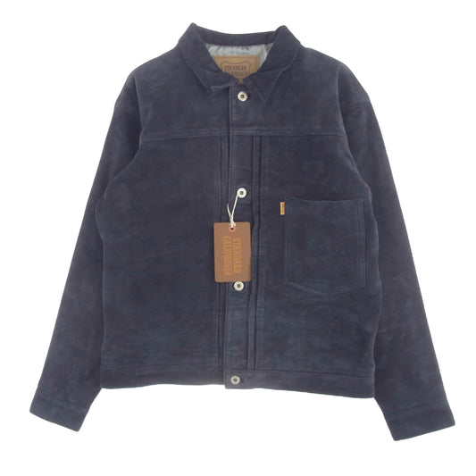 STANDARD CALIFORNIA スタンダードカリフォルニア SD Leather Jacket s996 レザー ジャケット ネイビー系 40【新古品】【未使用】【中古】