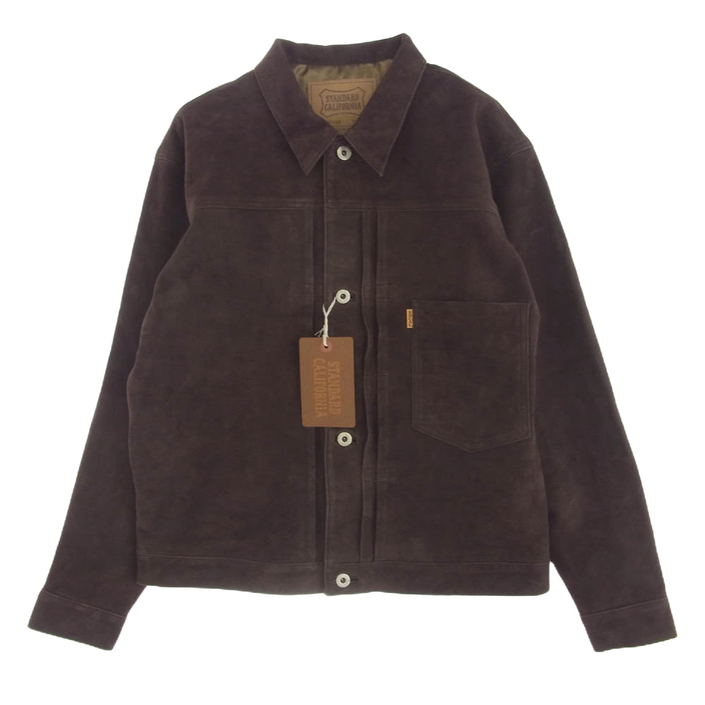STANDARD CALIFORNIA スタンダードカリフォルニア SD Leather Jacket s996 レザー ジャケット ブラウン系 40【新古品】【未使用】【中古】