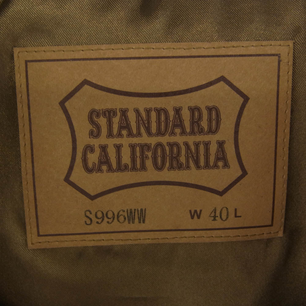 STANDARD CALIFORNIA スタンダードカリフォルニア SD Leather Jacket s996 レザー ジャケット ブラウン系 40【新古品】【未使用】【中古】