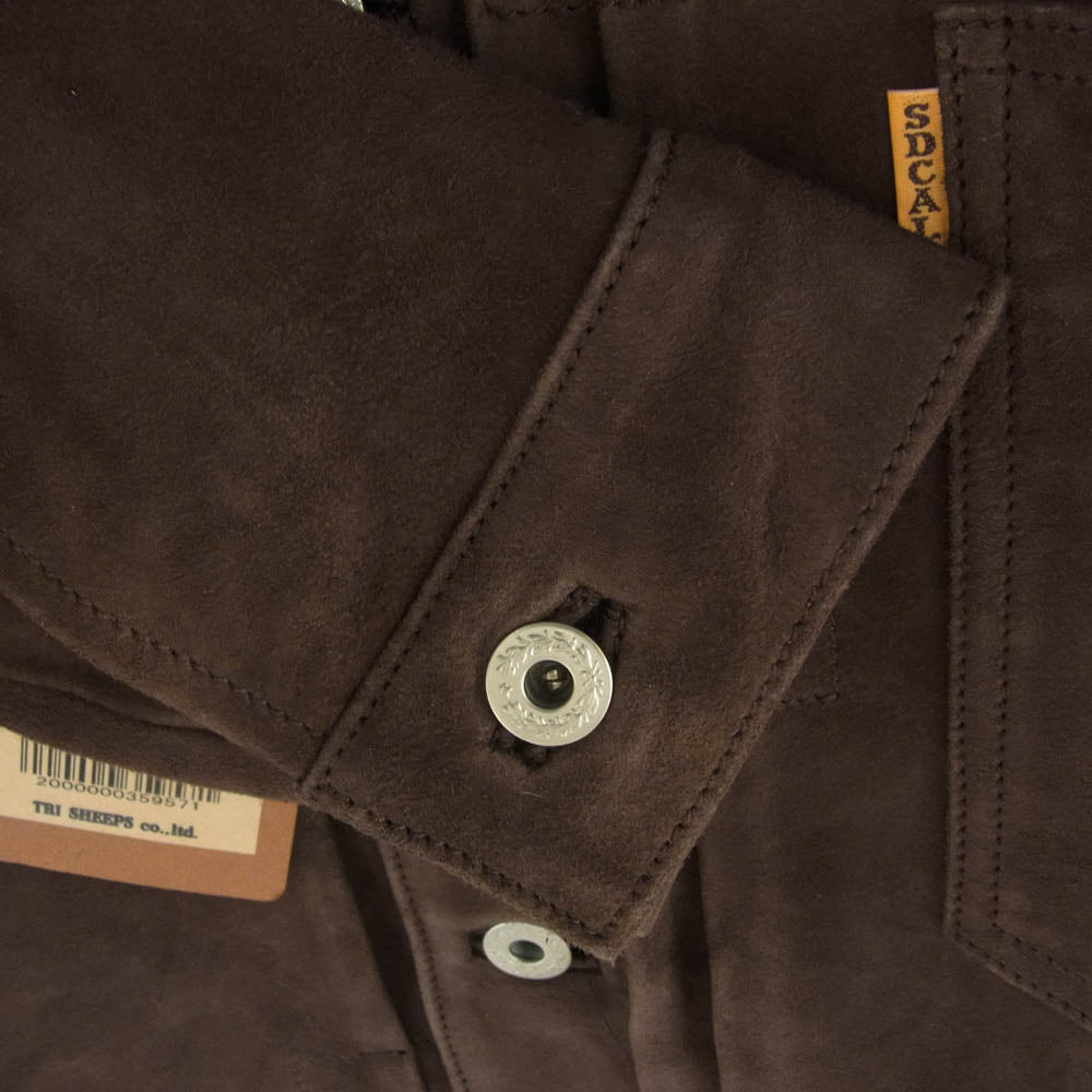 STANDARD CALIFORNIA スタンダードカリフォルニア SD Leather Jacket s996 レザー ジャケット ブラウン系 40【新古品】【未使用】【中古】