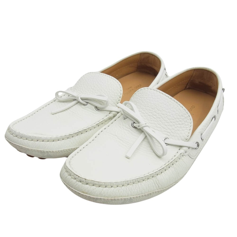 LOUIS VUITTON ルイ・ヴィトン ND1210 ドライビング モカシン シューズ オフホワイト系 8【中古】