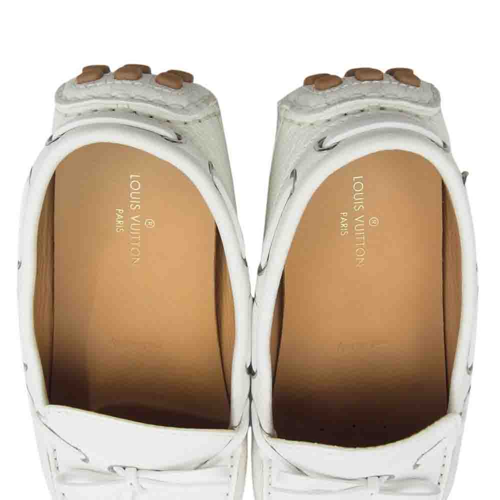 LOUIS VUITTON ルイ・ヴィトン ND1210 ドライビング モカシン シューズ オフホワイト系 8【中古】