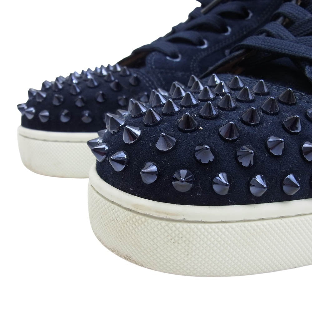 クリスチャンルブタン ルイススパイク 紺 スタッズ メンズ 41 国内正規 美品 クリスチャンルブタン ルイススパイク 紺 スタッズ メンズ 41 国内正規