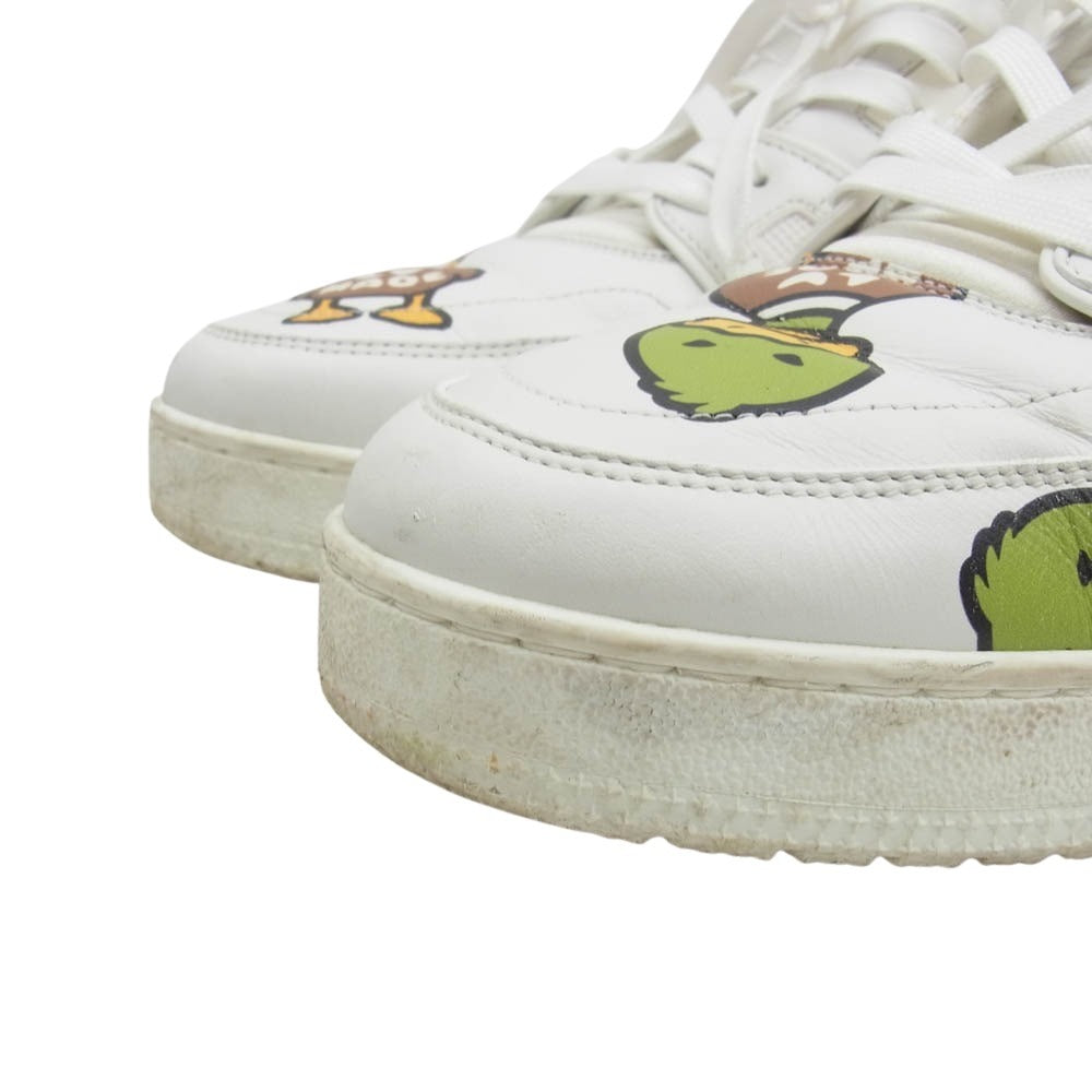 LOUIS VUITTON ルイ・ヴィトン 21SS 1A9JC3 × NIGO ニゴー ダック アヒル プリント LVトレイナー ライン スニーカー ホワイト ホワイト系 8【中古】