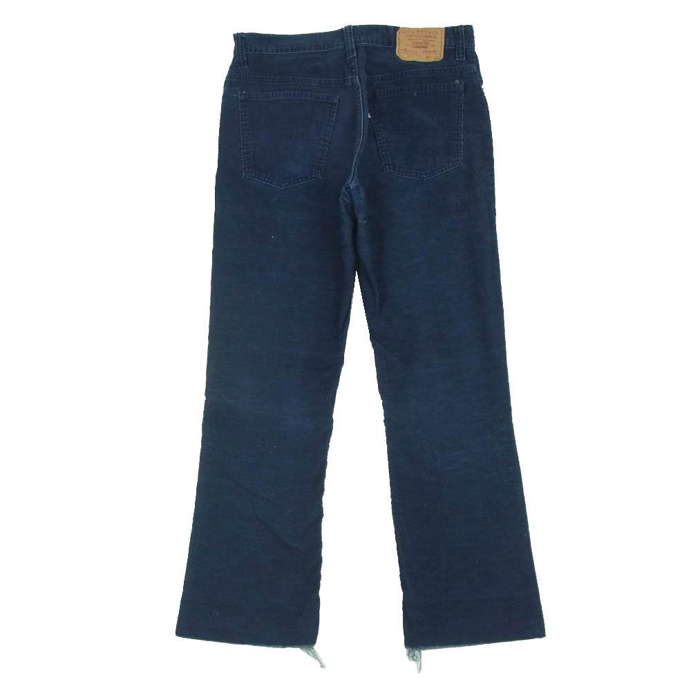 Levi's リーバイス 80s 白タブ 517 コーデュロイ パンツ ネイビー系 W33 L36【中古】