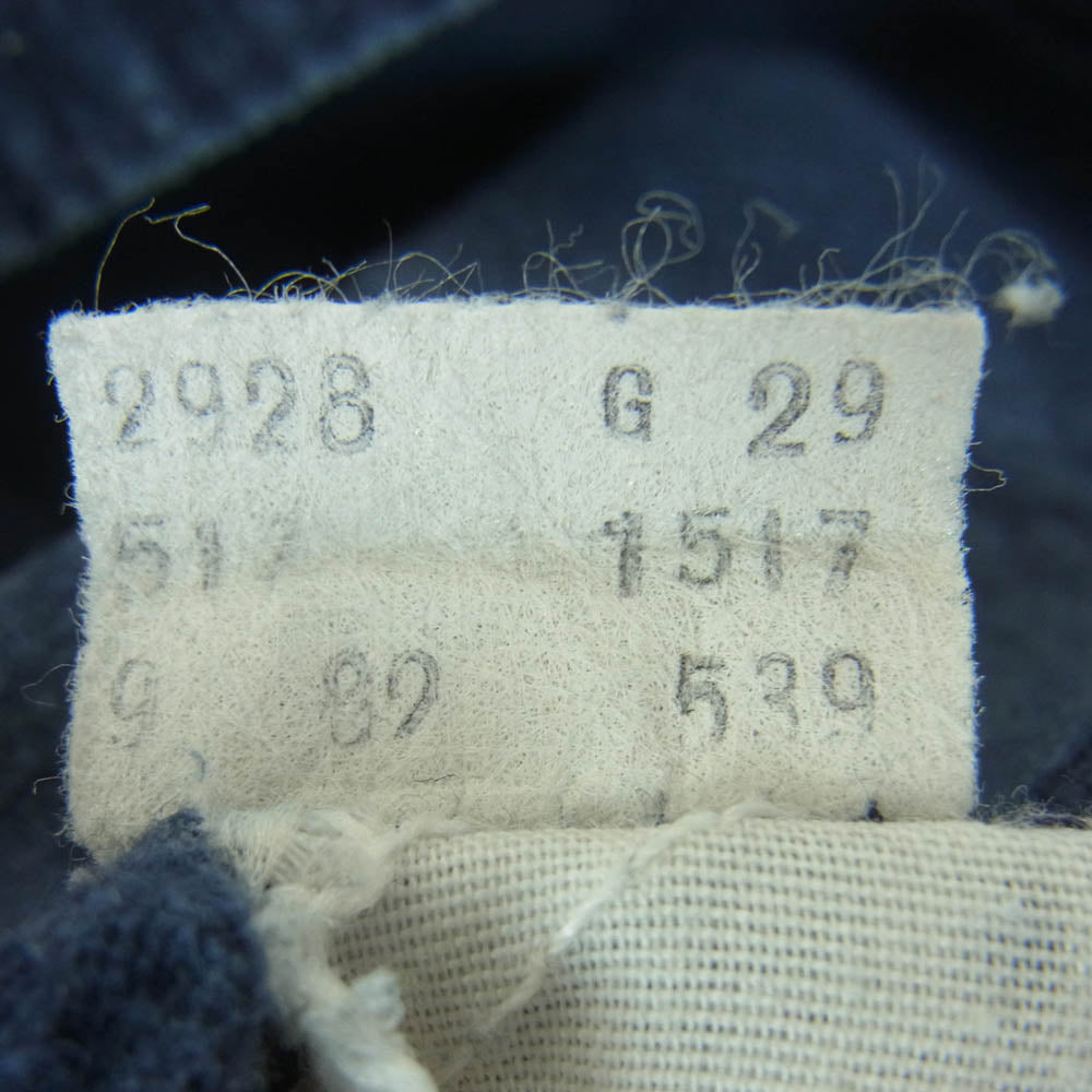 Levi's リーバイス 80s 白タブ 517 コーデュロイ パンツ ネイビー系 W33 L36【中古】