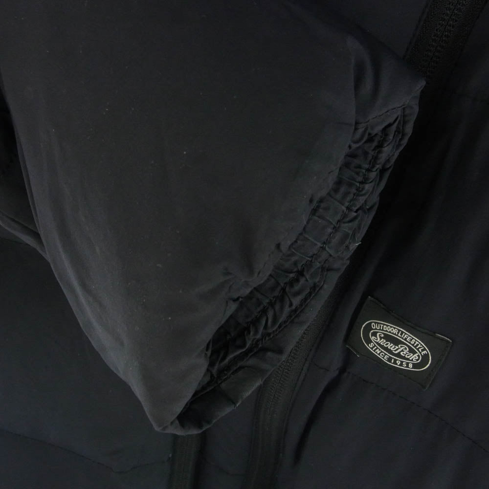 snowpeak スノーピーク JK-15AU601 フード付き ダウン ジャケット ブラック系 L【中古】