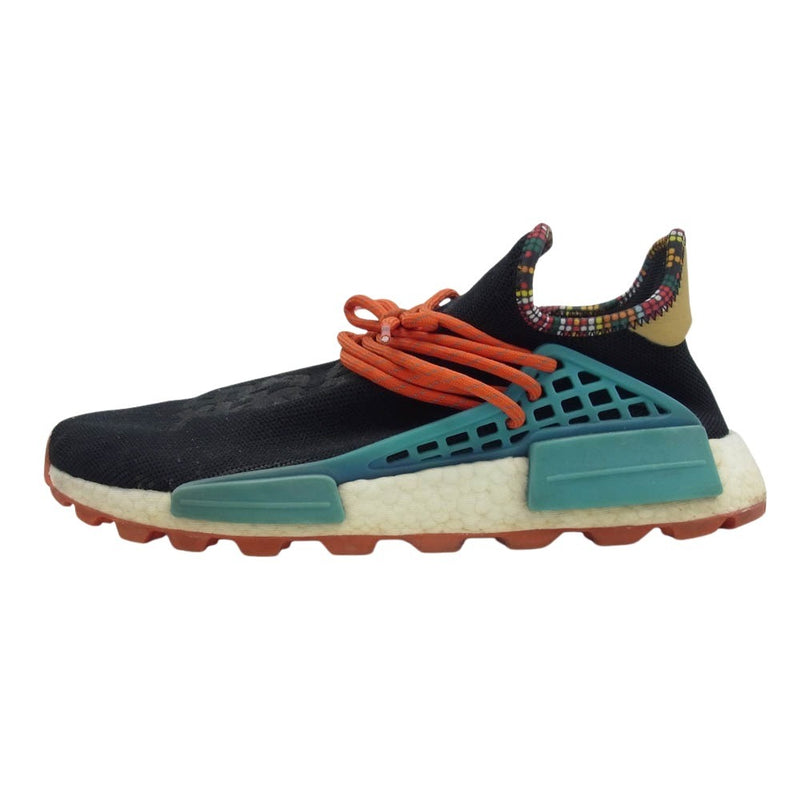 adidas アディダス EE7582 × PHARRELL WILLIAMS ファレル ウィリアムス  NMD HU インスピレーションパック ブラック スニーカー 27cm【中古】