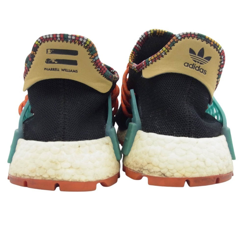 adidas アディダス EE7582 × PHARRELL WILLIAMS ファレル ウィリアムス  NMD HU インスピレーションパック ブラック スニーカー 27cm【中古】