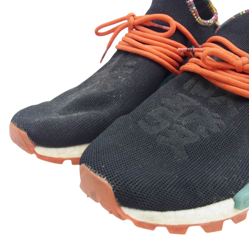 adidas アディダス EE7582 × PHARRELL WILLIAMS ファレル ウィリアムス NMD HU インスピレーションパック ブラック スニーカー 27cm【中古】