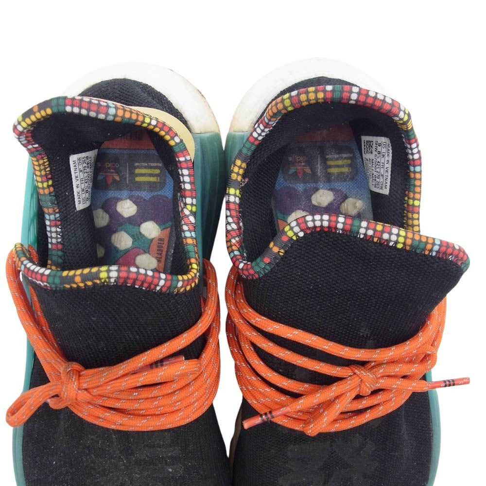 adidas アディダス EE7582 × PHARRELL WILLIAMS ファレル ウィリアムス NMD HU インスピレーションパック ブラック スニーカー 27cm【中古】