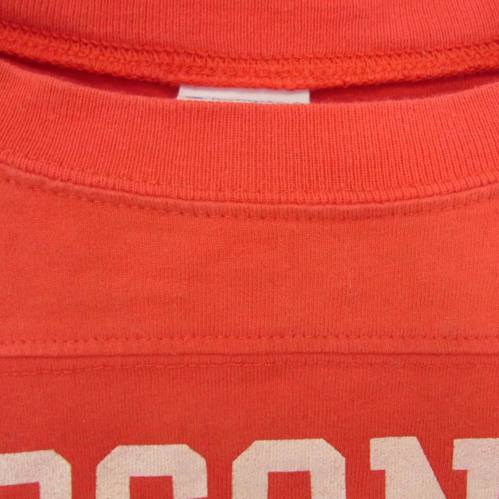 Champion チャンピオン C3-B415 七分袖 ロゴ クルーネック フットボール Tシャツ レッド系 M【中古】