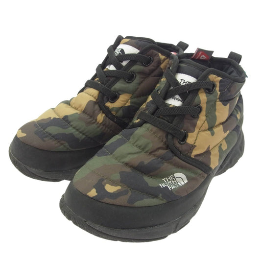 THE NORTH FACE ノースフェイス NF51581 TRACTION CHUKKA LITE WP ヌプシ トラクション チャッカ ライト ウォータープルーフ カモ 迷彩 ブーツ シューズ カーキ系 23cm【中古】