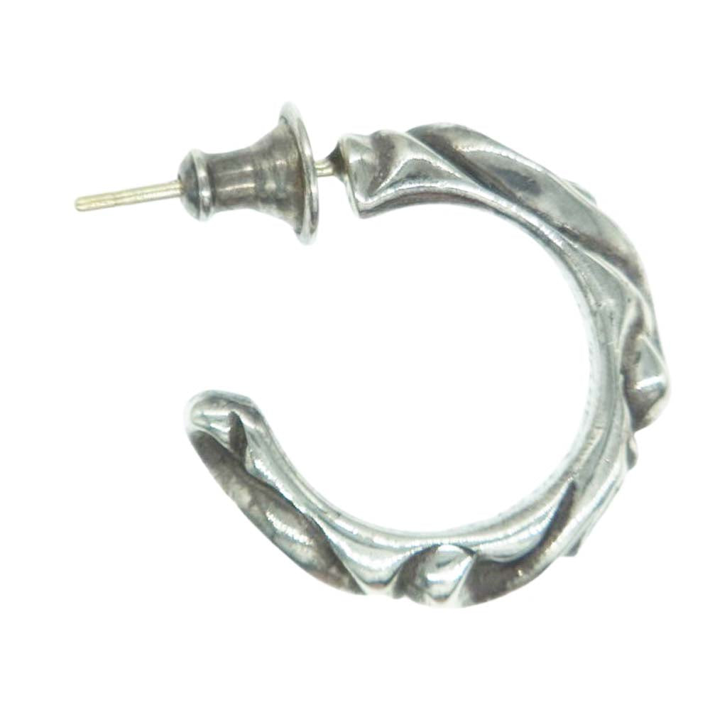 CHROME HEARTS クロムハーツ（原本無） HOOP SCROOL 1 スクロール フープ ピアス シルバー系【中古】